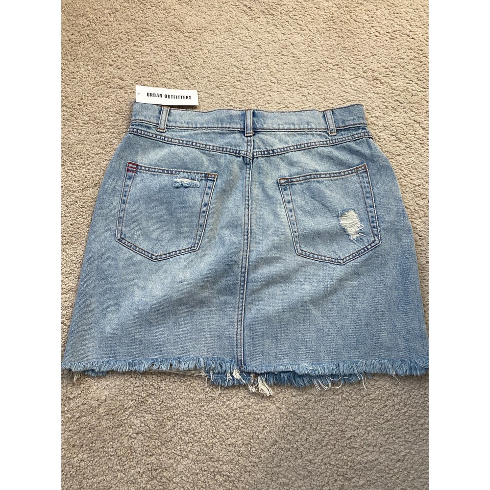 NWT BDG Roxi Destructed Denim Mini Skirt - Picture 6 of 6
